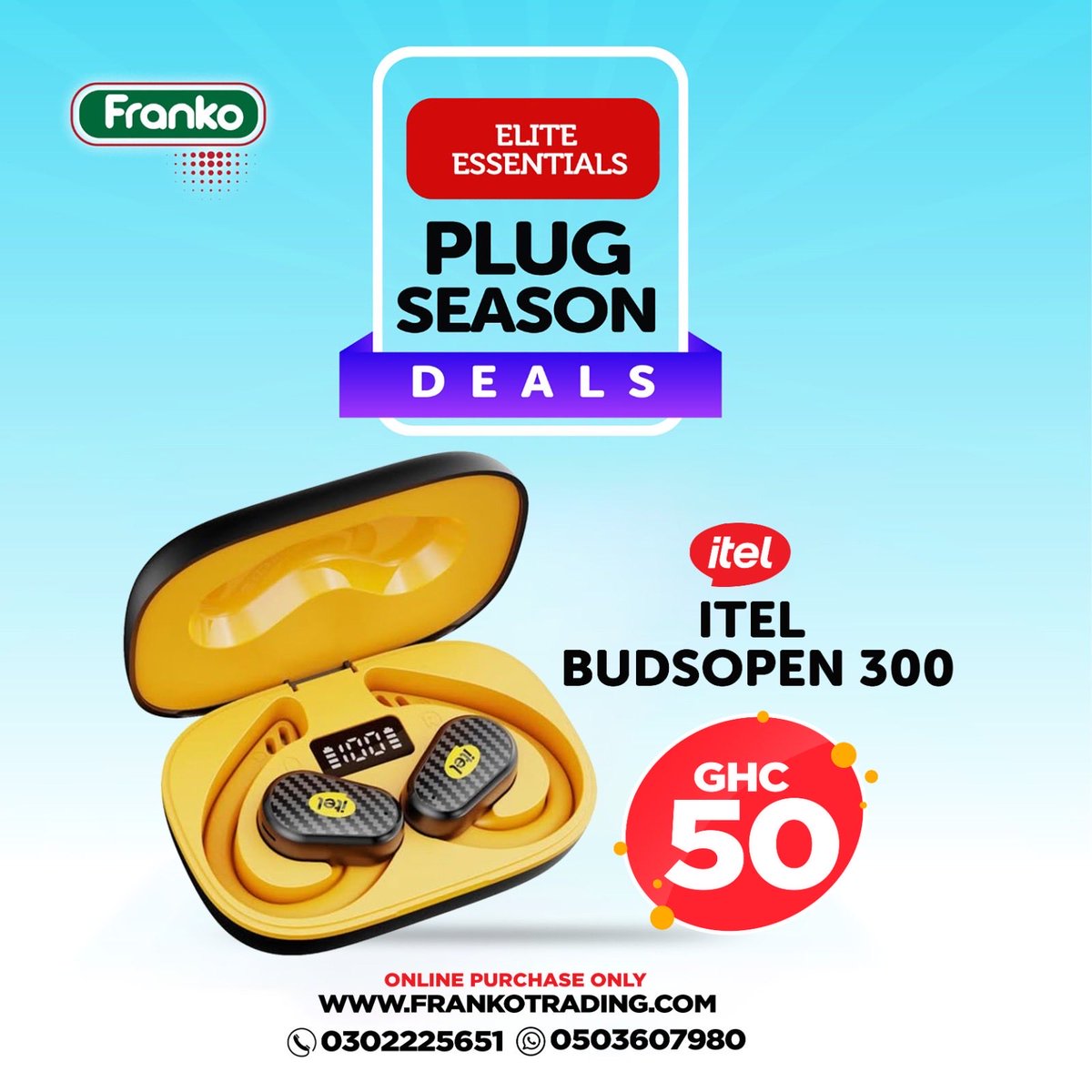 frankotrading1's tweet image. 𝗕𝗜𝗚 𝗦𝗼𝘂𝗻𝗱, 𝘀𝗺𝗮𝗹𝗹 𝘀𝗽𝗲𝗻𝗱! 😌🎧
This one’s a no-brainer.

Grab yours NOW!!! 👇

📞 030 222 5651 / 024 642 2338
📱 WhatsApp: ￼050 360 7980
🛒 Visit: frankotrading.com

#earbuds #earphones #earpieces #sound #ghana
