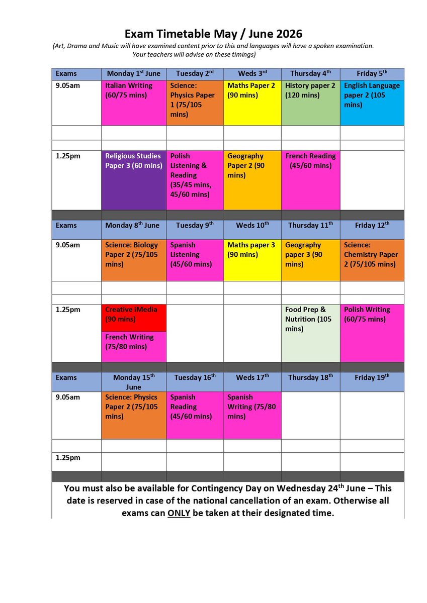 StPaulsRCHigh's tweet image. GCSE exams start in May - see the school website for the exam timetable. Good luck to all our Year 11 pupils with your studies and exam preparation #Wythenshawe #belongbelieveachieve #GCSE #revision