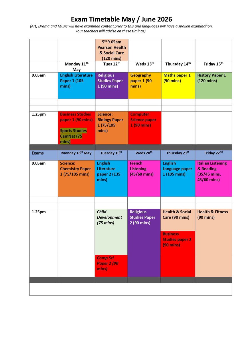 StPaulsRCHigh's tweet image. GCSE exams start in May - see the school website for the exam timetable. Good luck to all our Year 11 pupils with your studies and exam preparation #Wythenshawe #belongbelieveachieve #GCSE #revision