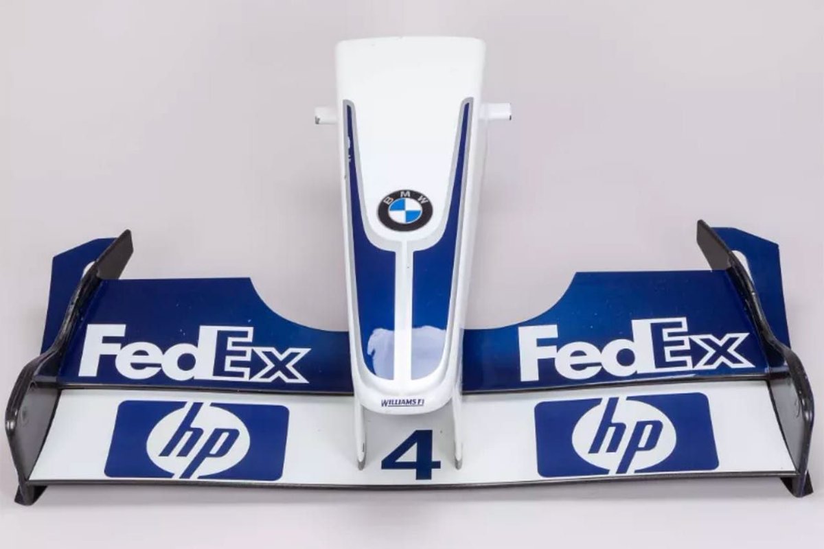 F1Gate's tweet image. F1歴史を刻んだ実使用パーツが出品 ウィリアムズFW25やバトンのサイン品 
f1-gate.com/williams/f1_94… 

#F1 #f1jp #ウィリアムズ #BMW #FW25 #バトン