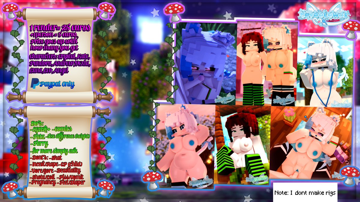 EeveeLewds's tweet photo. 🍄Eevee's Commission sheet 2026 🍄 

Slots reset every first day of the month, To commission me simply dm me here on twitter and we can then talk further on discord ���� finally updated it https://t.co/NVXmqgFsMn
