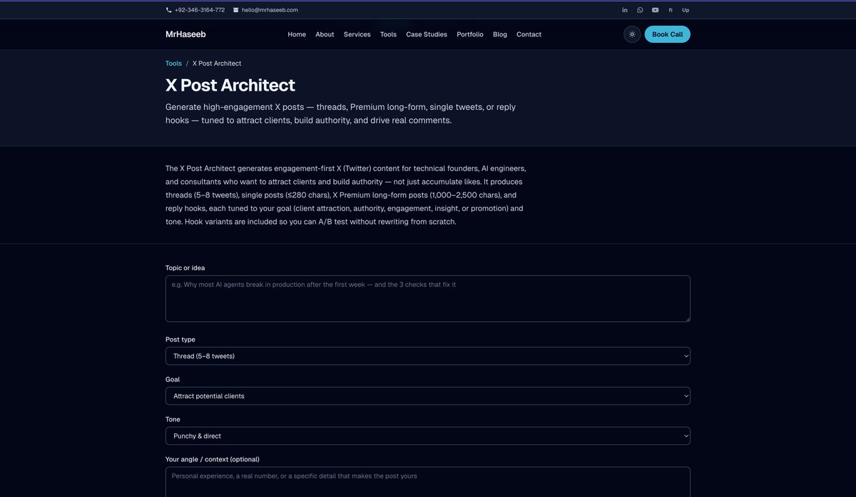 Pro tip: the post is designed by my own X Post Architect. Try now ...