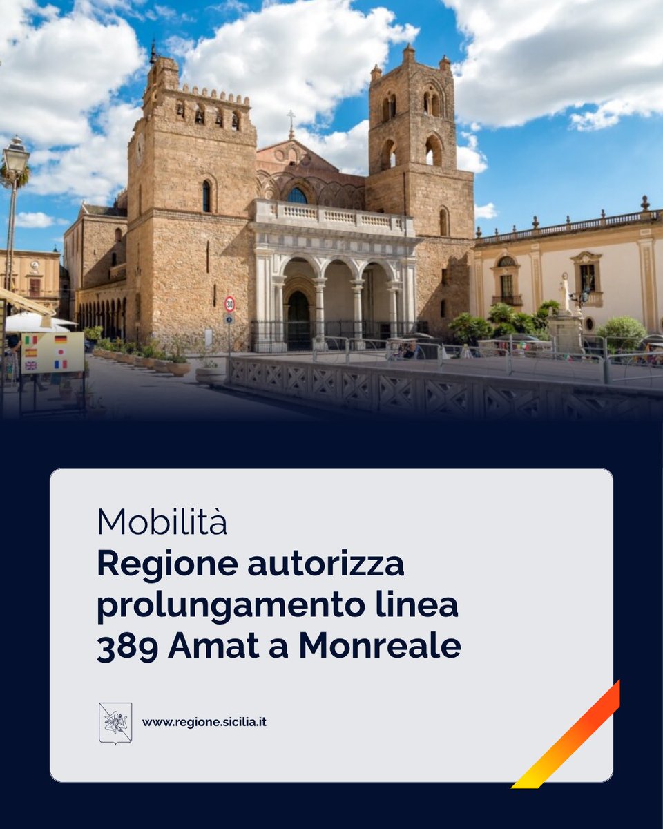 Regione_Sicilia's tweet image. 🚌 Migliorare i collegamenti in bus tra #Palermo e #Monreale e favorire la mobilità di residenti e turisti. Per questi obiettivi la #RegioneSiciliana ha autorizzato il prolungamento della linea urbana 389 dell'@AmatPalermoSpA.

Leggi 🔗 regione.sicilia.it/la-regione-inf…

#Sicilia