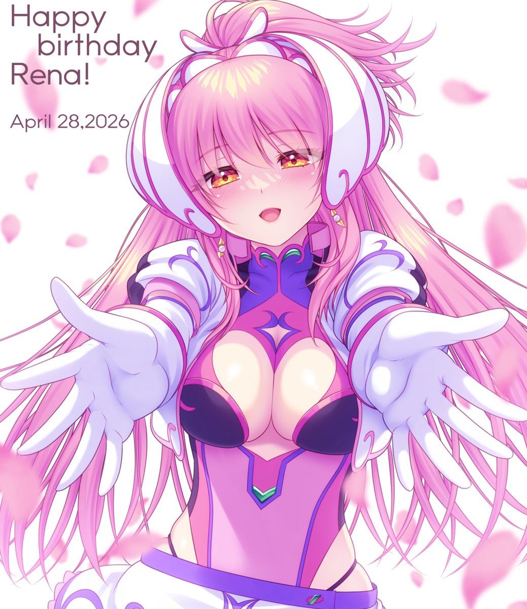 今日はレナの生誕日です！おめでとう！
いやあ、まじで忙しすぎてヤバいですが、今年も生誕イラスト投稿しますよ！桜は散ってしまいましたが桜色の花弁が似合うかもと。やはりレナといえばピンクがキャラカラーだなと改めて感じました。