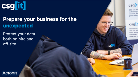 csgIT's tweet photo. CSG are hosting our upcoming webinar to inform you of the essential steps to keep your business resilient and to prepare your business for the unexpected.

Prepare. Protect. Recover. https://t.co/ANHrwOep85