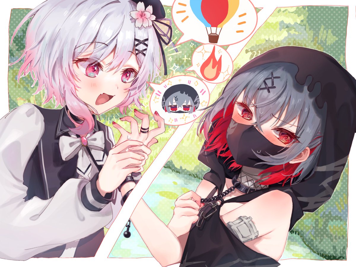 puppet666_'s tweet photo. エマアリの気球説得シーン可愛かった…❤️‍🔥

#まのさば二次創作　#まのさばネタバレ https://t.co/Z0K1E3SQdD