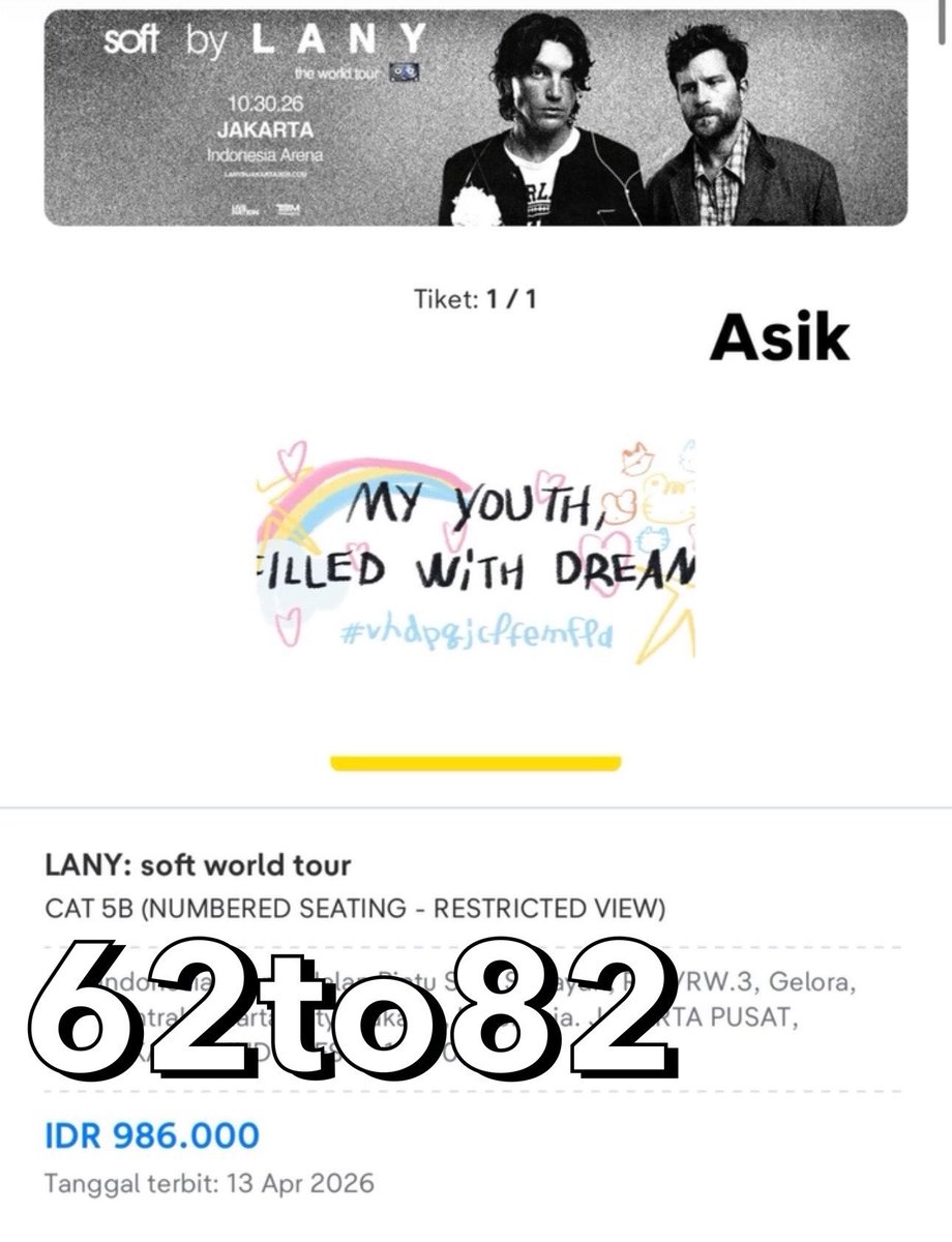 ais 🍡 wts tiket lany tweet media