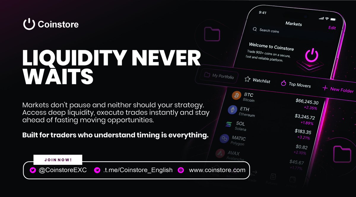 Aubreyjay01's tweet image. Many projects do not fail because the idea was weak. They fail because liquidity was weak. Unstable pricing, and scattered capital hurt. @CoinstoreExc Launchpad connects early innovation with active market participation from day one.
cutt.ly/UeAZB23z

#IEO #Launchpad