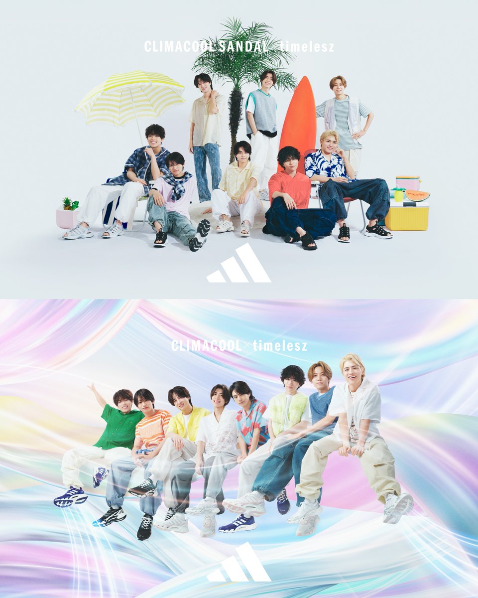 ABCMART_INFO's tweet image. 🌴🌬️ CLIMACOOL × timelesz 🌬️🌴
全国のABC-MART店内で、
timeleszによる「店内放送」が流れています！📻

今回は、スニーカーとサンダルの2種類！

お近くのABC-MARTで、
是非聞いてみてください！👂

#ABCマート #adidas #CLIMACOOL #timelesz #クライマクール
