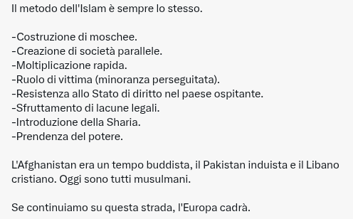 Pixty3's tweet image. #PD (=#fdi =#ForzaItalia =#ItaliaViva =#M5S =#Lega  =#azione ...) + #islam = #GENOCIDIO 
(#Venezia #elezioni)

⏰#ITALIA
NO #musulmani/#EXTRACOMUNITARI  in #EUROPA
CITTADINANZA REVOCATA + RIMPATRIO + DIVIETO DI RIENTRO