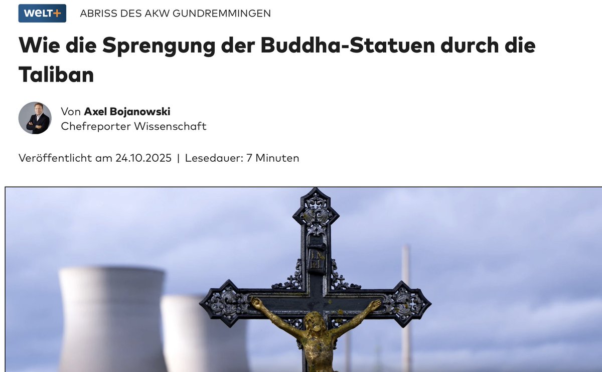 MichaelBaleanu's tweet image. "Bullshit. 🙄"
Genau! Die Sprengung in Deutschland ist Taliban-Bullshit!

Ansonsten scheint ihr noch immer nichts kapiert zu haben: CO2-Freiheit geht nur mit #Kernkraft!