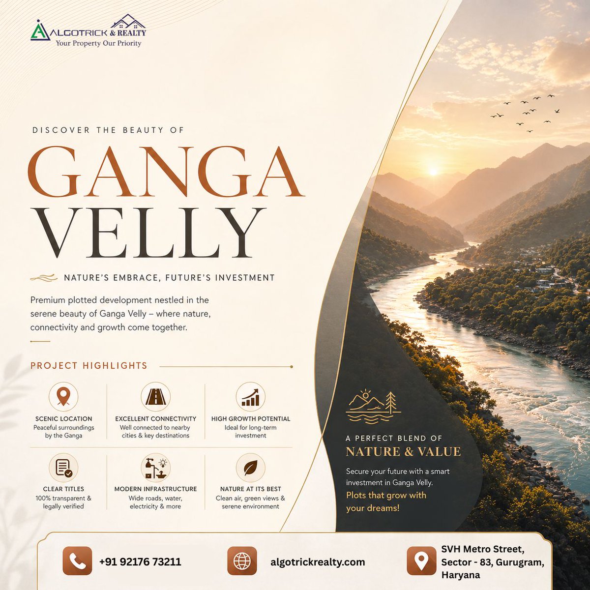 Algotrickrealty's tweet image. Own a piece of serenity in Rishikesh.
Plots &amp;amp; villas surrounded by nature, adventure &amp;amp; wellness - Ganga Valley is more than a property, it’s a lifestyle upgrade.

#algotrickrealty #rishikesh #Plots #property #lifestyle #realestate #gangavelly
