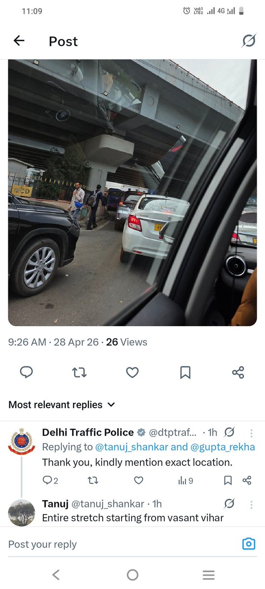 ILoveGurgaon_in's tweet image. Delhi Traffic Police responded promptly to the NH48 traffic jam, while Gurugram Traffic Police has yet to reply. This clearly reflects a gap in accountability—if the system doesn’t even respond, how will it function effectively? #Gurugram #Gurgaon