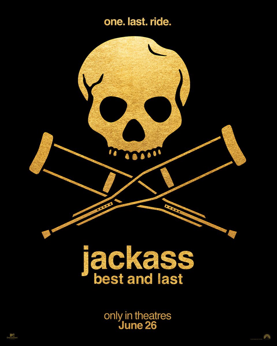 TheRiddlerMan's tweet image. Check out the new poster and come along to enjoy the final wild ride with #Jackass: best and last coming only to theatres 07.26.26.
#Paramount #jackassmovie #jackassbestandlast