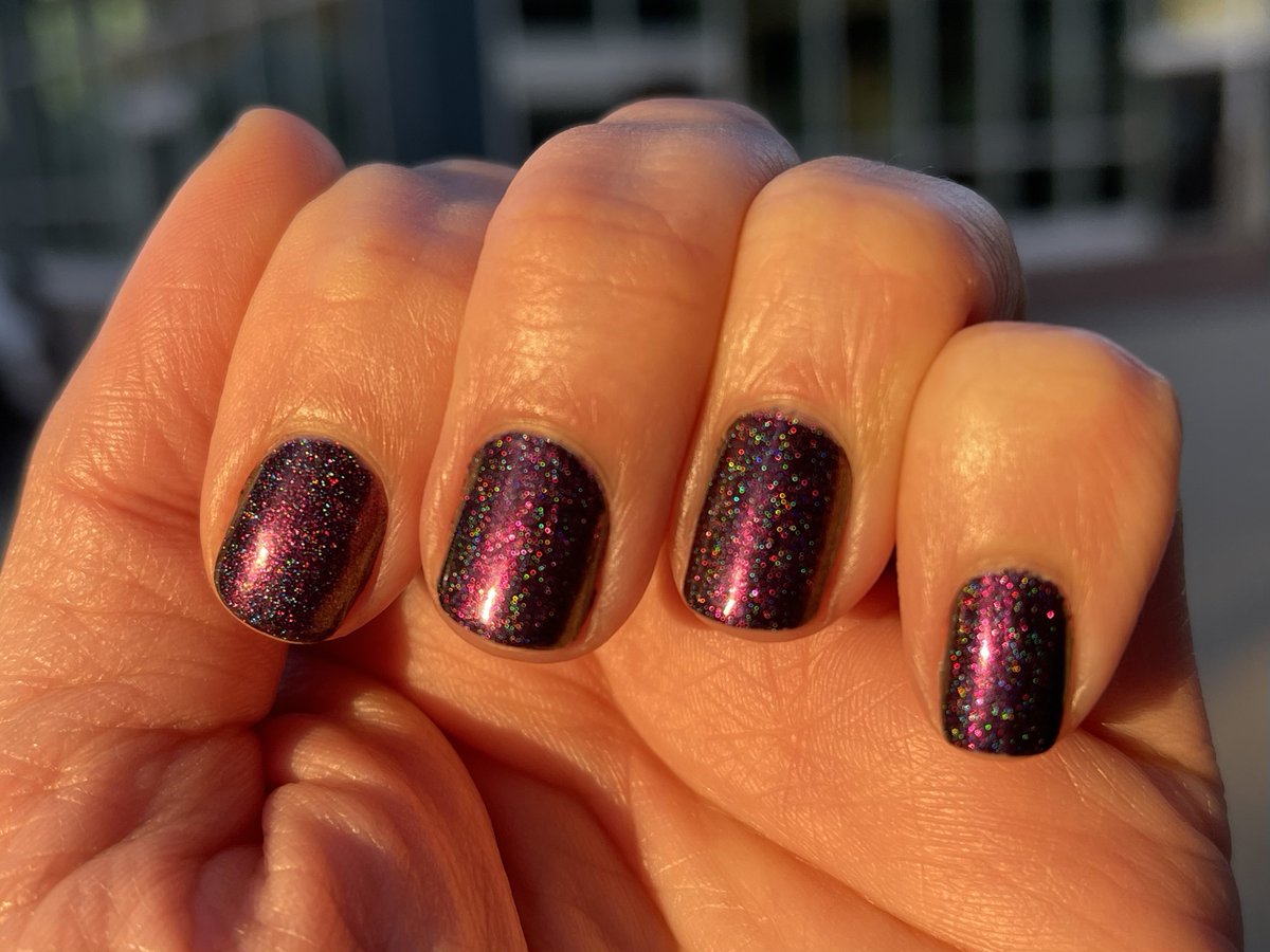 citizengatsby's tweet image. I did my #nails with Royla Lee Catherine since I was planning to go see Best in Show for $4.99. That didn’t work out though. This polish is so beautiful. I took these at golden hour. 💜