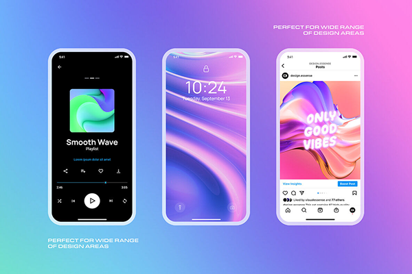 designeour's tweet image. #3D #Gradient Abstract #Shapes by #Design Essense designeour.com/3d-gradient