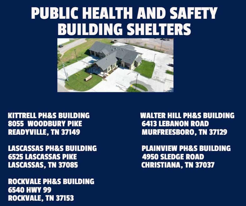 RutherfordEMA's tweet photo. Rutherford County Storm Shelters will open on April 28, 2026 at 1 AM. https://t.co/wtLPMCT5CQ