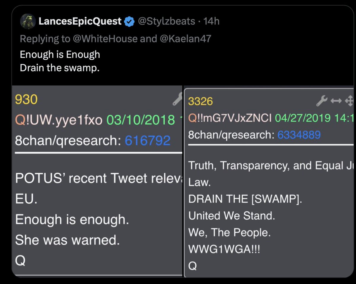 RebeccaLAnders's tweet image. #Release all of the #EpsteinFiles Drain the EntireSwamp! #WWG1WGA! Right? (full disclosure, I'm not Q, I've just read all the tweets &amp;amp; the QAGG website) It's so cute that Trump is #Q+ @FoxNews