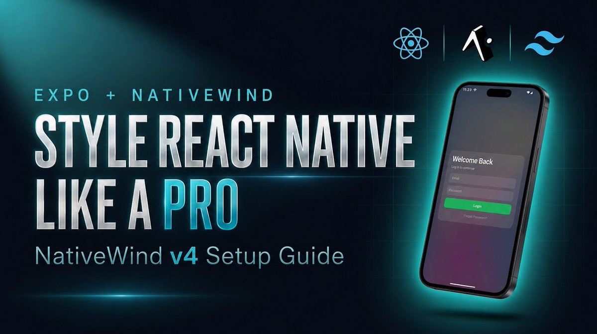 Mantu_kumar91's tweet image. Tailwind CSS + React Native (NativeWind + Expo) — simple setup, clean styling.

check : youtu.be/KeGKLdi9Op0

#ReactNative #Expo #TailwindCSS #NativeWind