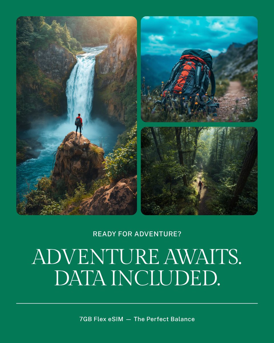 Esimafricapass_'s tweet image. The Perfect Balance ⚖️

Our 7GB Flex Plan is perfect for everyday travellers who need reliable connection without overpaying.

#eSIMAfrica #TravelSmart #StayConnected #FlexPlan #AfricaTravel #DigitalTravel #BusinessTravel