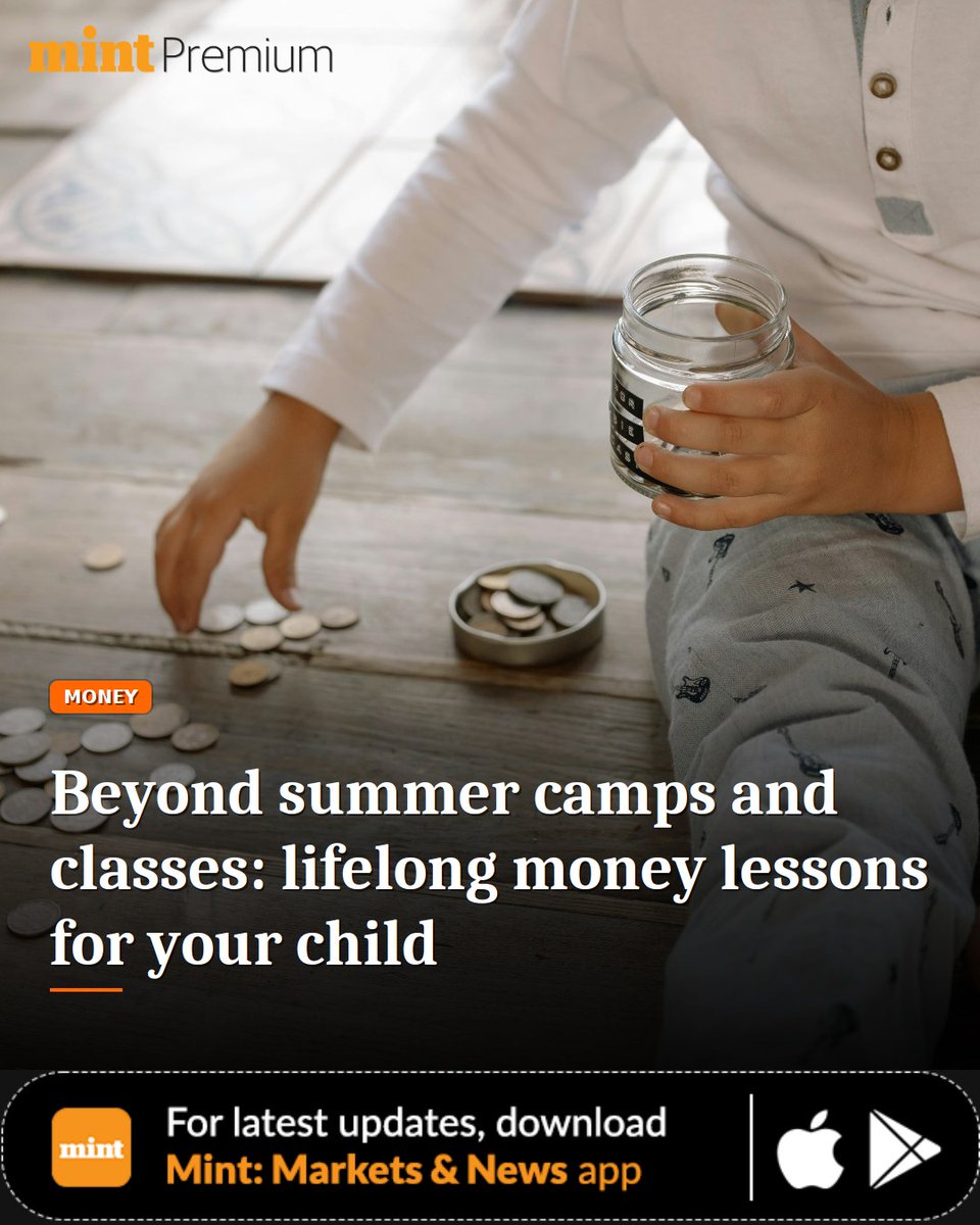 PremiumByMint's tweet image. Summer activities are often seen as a way to keep children occupied. But they can also become an entry point into financial thinking.

livemint.com/money/personal…

#Livemint #FinancialLiteracy #KidsFinance #MoneyLessons #ParentingTips #MintPremium
@annjacob313
