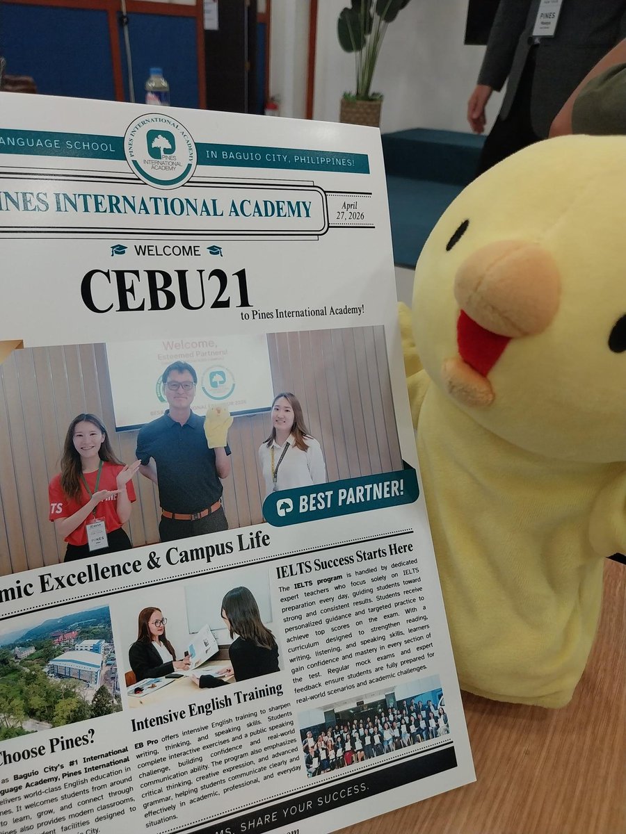cebu21jp's tweet photo. CEBU21スタッフは現在BESAのファムツアーで
バギオの語学学校を視察中🐥

フィリピン出張の際はもちろんフィリピヨ君と一緒！
（フィリピヨ君と一緒だと色んな人にユーチューバー？って聞かれます笑）

セブ→バギオの次はクラークにも行きます🛬 https://t.co/GugI6aVK8V