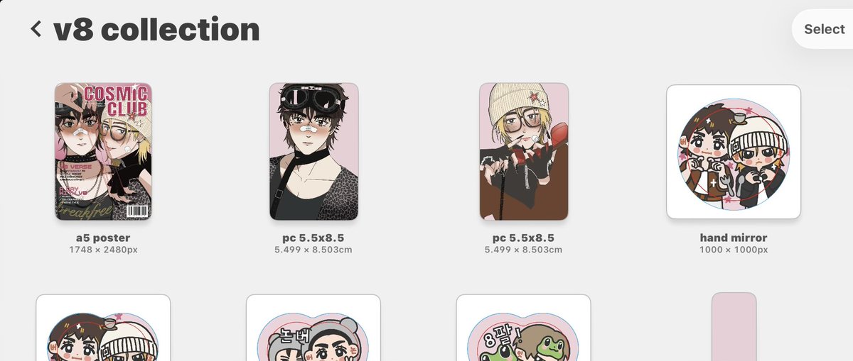 v8 is pink and so does my merch! 👛🖤