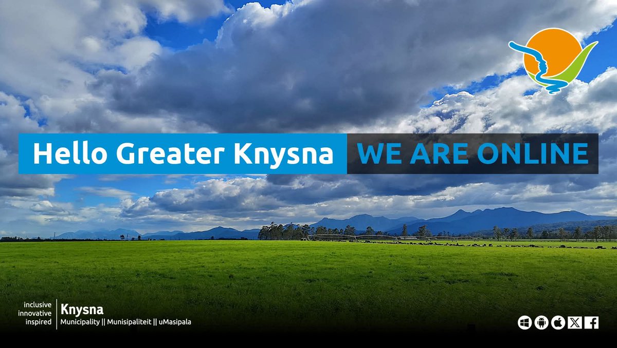 KnysnaMuni's tweet image. Good morning greater Knysna !☕

We're online. Happy New Week.

If you need help finding any info, #ContactUs at bit.ly/3LwHzPh to see all the ways you can get in touch.

Remember, Be Knys - Save Water 💧

#inclusive #innovative #inspired