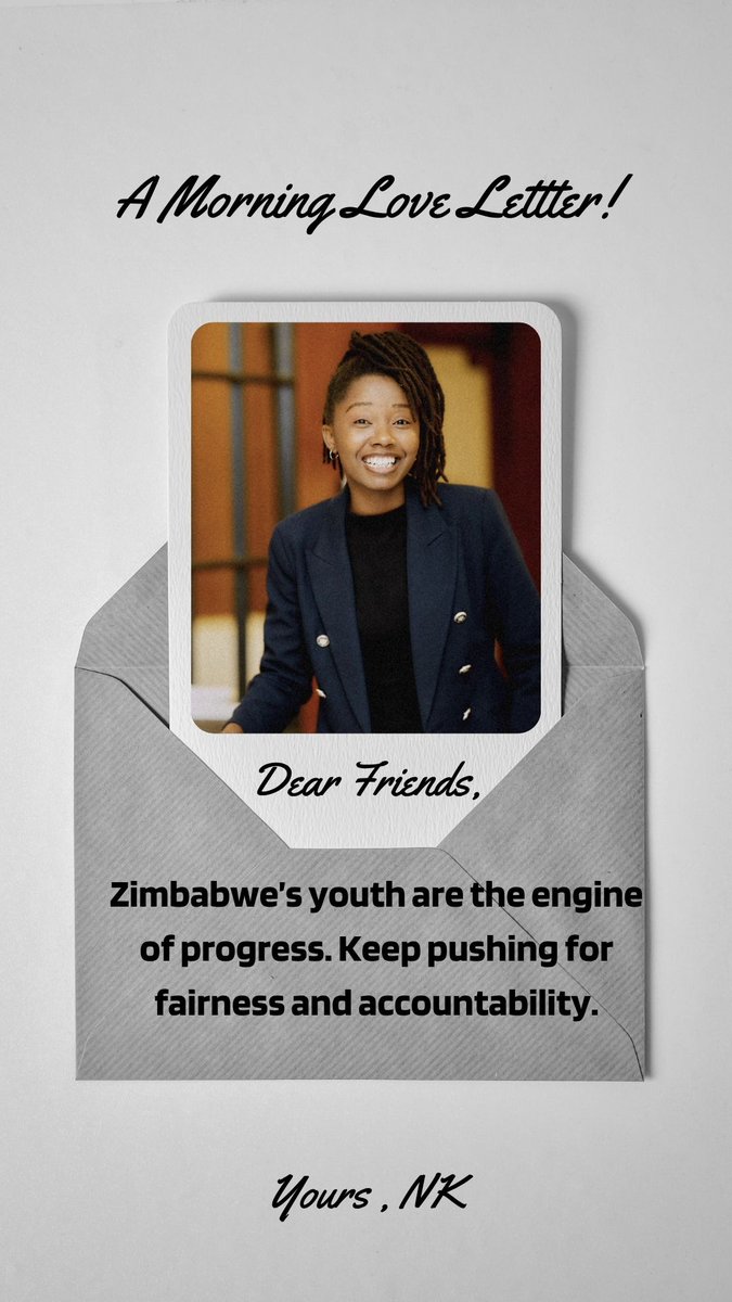 namataik_'s tweet photo. 💌 Good morning, young people. Always remember that you are the engine of progress. Keep pushing for fairness and accountability. #DefendTheConstitution https://t.co/otWhj6981p