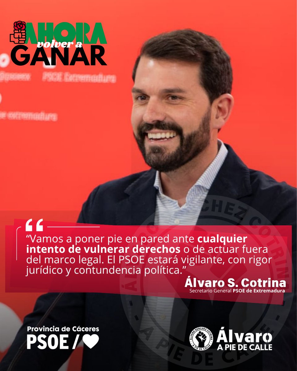 PSOE provincia de Cáceres tweet media