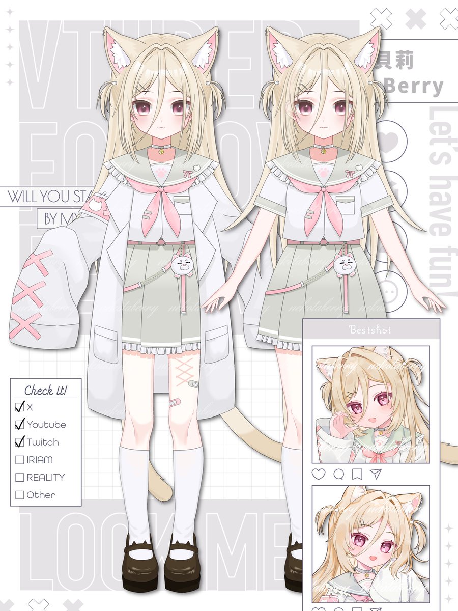 ／
　一隻愛換裝打扮的貓又少女！
＼

🩶 既菜又愛玩且 PON 屬性點滿
🩷 喜歡唱歌和畫畫，偶爾會打電動
🩶 馬來西亞個人勢猫又 Vtuber

´´´
主要直播 youtube.com/@nekotaberry
社群活動 x.com/nekotaberry
詳細資料 portaly.cc/nekotaberry
合作聯絡 teaberry.ship01@gmail.com