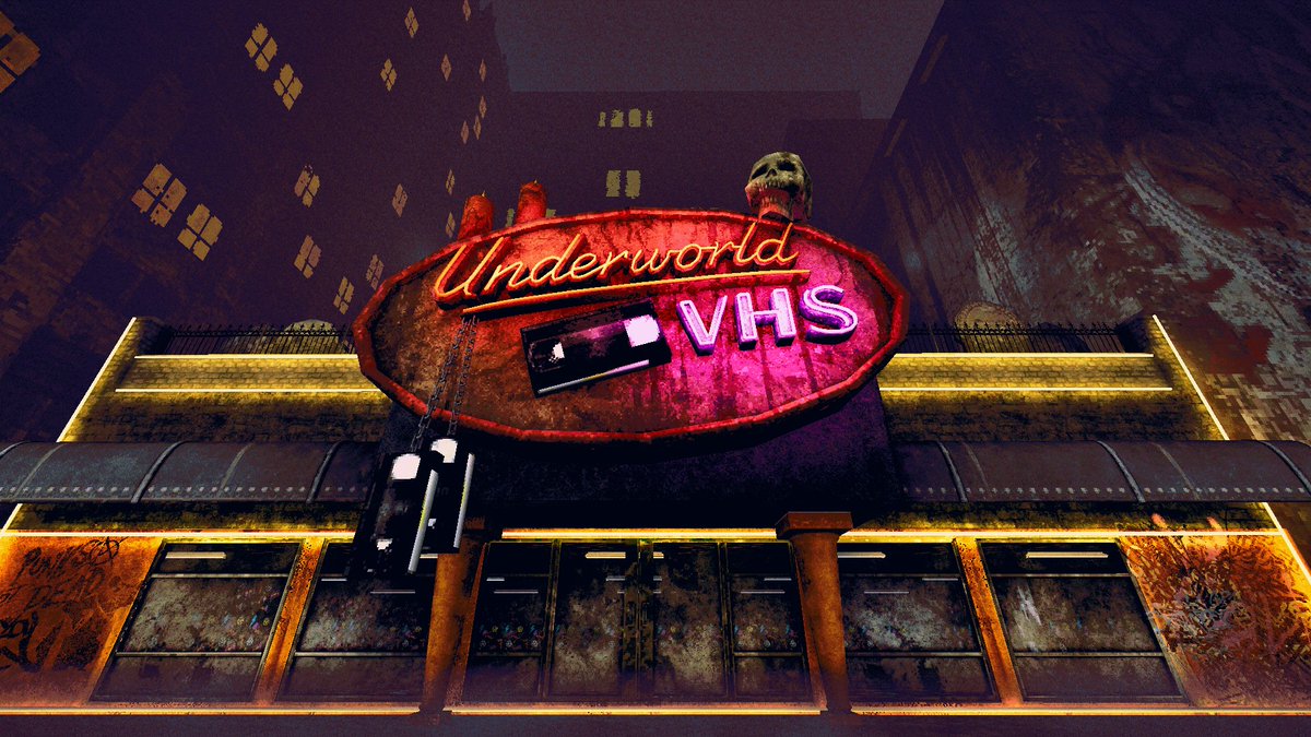 TaintedPact's tweet image. An early look at a new location for the full release of The Skin Stapler! Underworld VHS! Owned and operated by @Scarolinetv_ 

Got some really fun stuff planned for this location in the game! 

#indiegame #indiegamedev #PSX #TheSkinStapler
