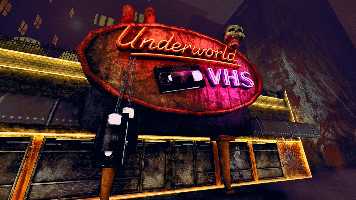 TaintedPact's tweet image. An early look at a new location for the full release of The Skin Stapler! Underworld VHS! Owned and operated by @Scarolinetv_ 

Got some really fun stuff planned for this location in the game! 

#indiegame #indiegamedev #PSX #TheSkinStapler