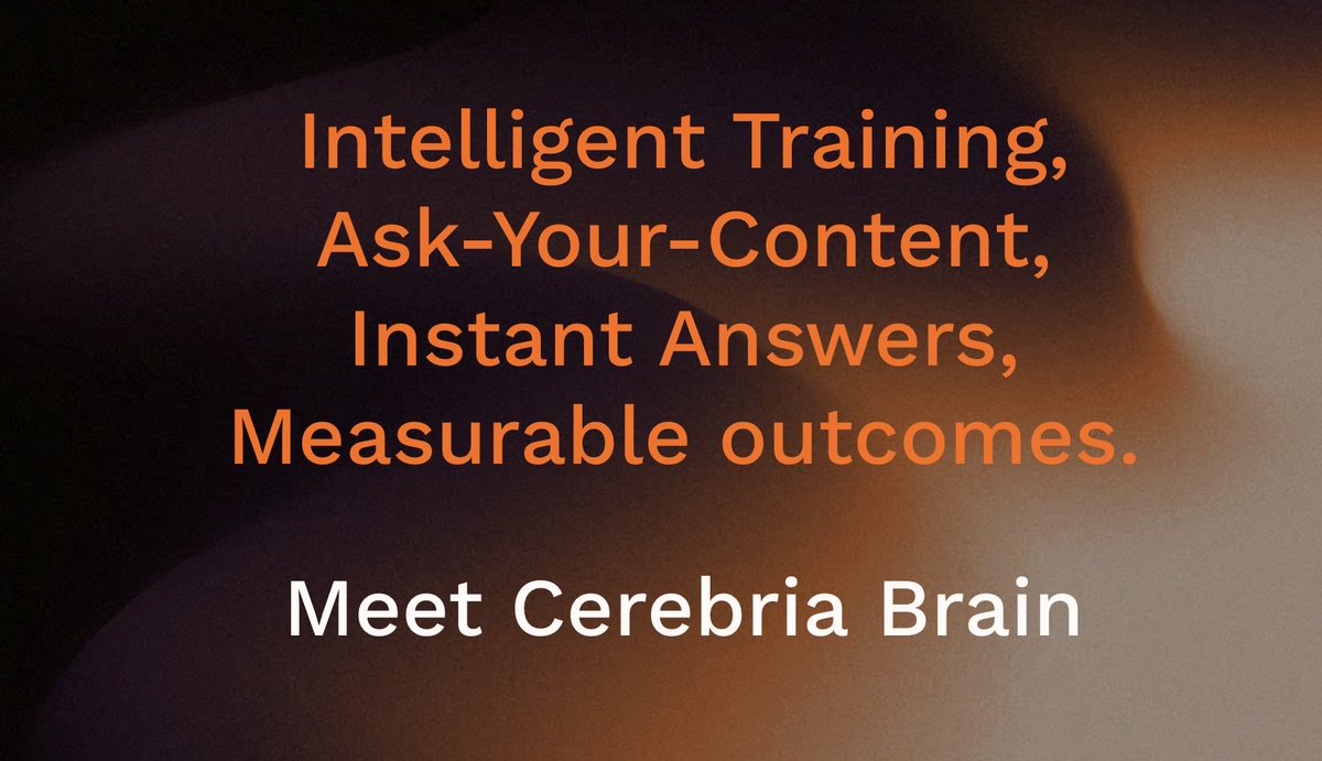 Cerebria_Ai's tweet image. Happening TODAY at 16:30 CET.

Join Justin Davies, CEO, Cerebria.ai for a 40-min live webinar + Q&amp;amp;A.

Don’t miss how Cererbia Brain is a game changer in optimising your content &amp;amp; education.

📅 Apr 28  16:30 CET
us02web.zoom.us/meeting/regist…
#AIinHealthcare #MedEd #Medtech