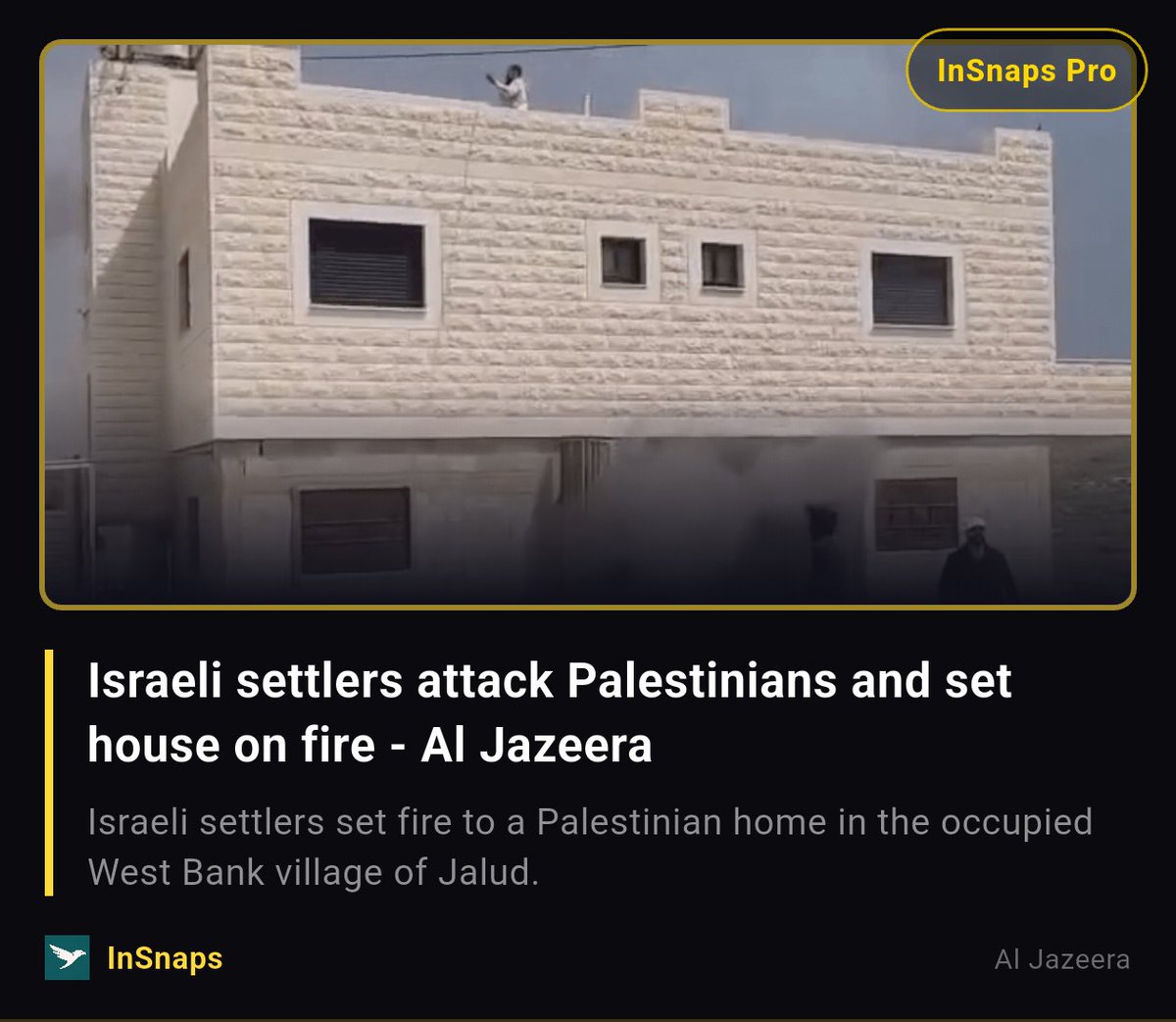 BuildWtPrakhar's tweet image. Israeli settlers attack Palestinians and set house on fire - Al Jazeera

Explore this on InSnaps. insnaps.app/a/L_9YlZB4tm9A…

#AlJazeera #Israeli #Palestinian #Palestinians #Jazeera #Geopolitics