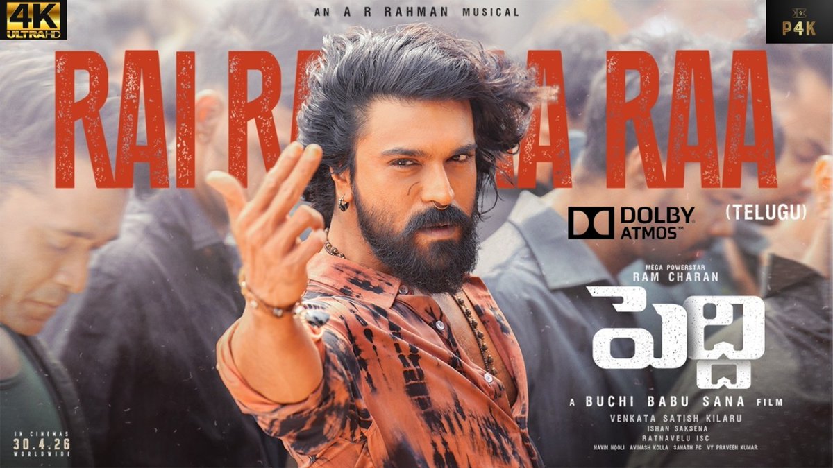 commanderofbq's tweet photo. https://t.co/6iSccWz4gm - Rai Rai Raa Raa Lyrical Video Song (Telugu) From Peddi (2026) - 4k - SDR - VP9 - [(Telugu (DD+5.1 - ATMOS - 768kbps &amp; AAC)] ~ P4K.mkv [718.38 MB] 

https://t.co/kgXQaGQGpw

Improved Dolby Atmos Mixing For Better Experience

DOLBY ATMOS 5.1 MIX BY #P4K🎛 https://t.co/BOiOuh0QfN