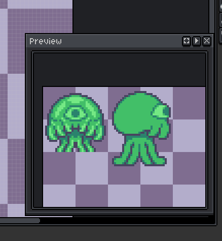 sainguinpixels's tweet image. Using an alien species I drew for FSO as the base for a monster sprite!

#art #pixelart #indiedev #gamedev