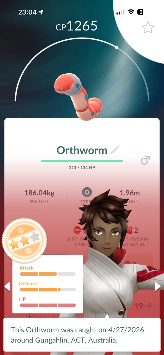 Skifreelinguini's tweet image. Orthworm just debuted in Pokemon Go for the first time through its Steeled Resolve event!!! 
It’s happily in my dex now 😁 but I hope to get at least one shiny before the event ends! A hundo would be cool too 😅 
#pokemongo #pogo #pokemon #pokémon #pokémongo