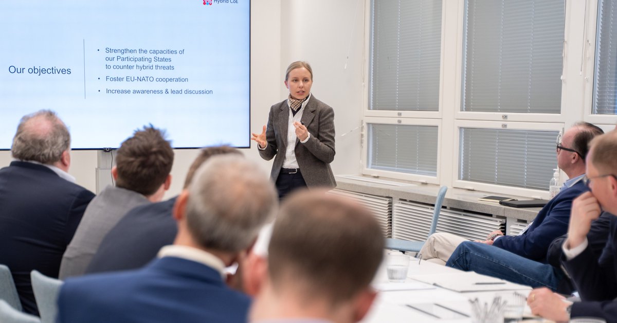 HybridCoE's tweet image. Last week, Hybrid CoE was pleased to welcome a delegation from the @hkhamburg  for an exchange on protecting critical infrastructure and strengthening #resilience against hybrid threats.

Thank you for valuable discussions! 
#HybridThreats #Hamburg #Germany
