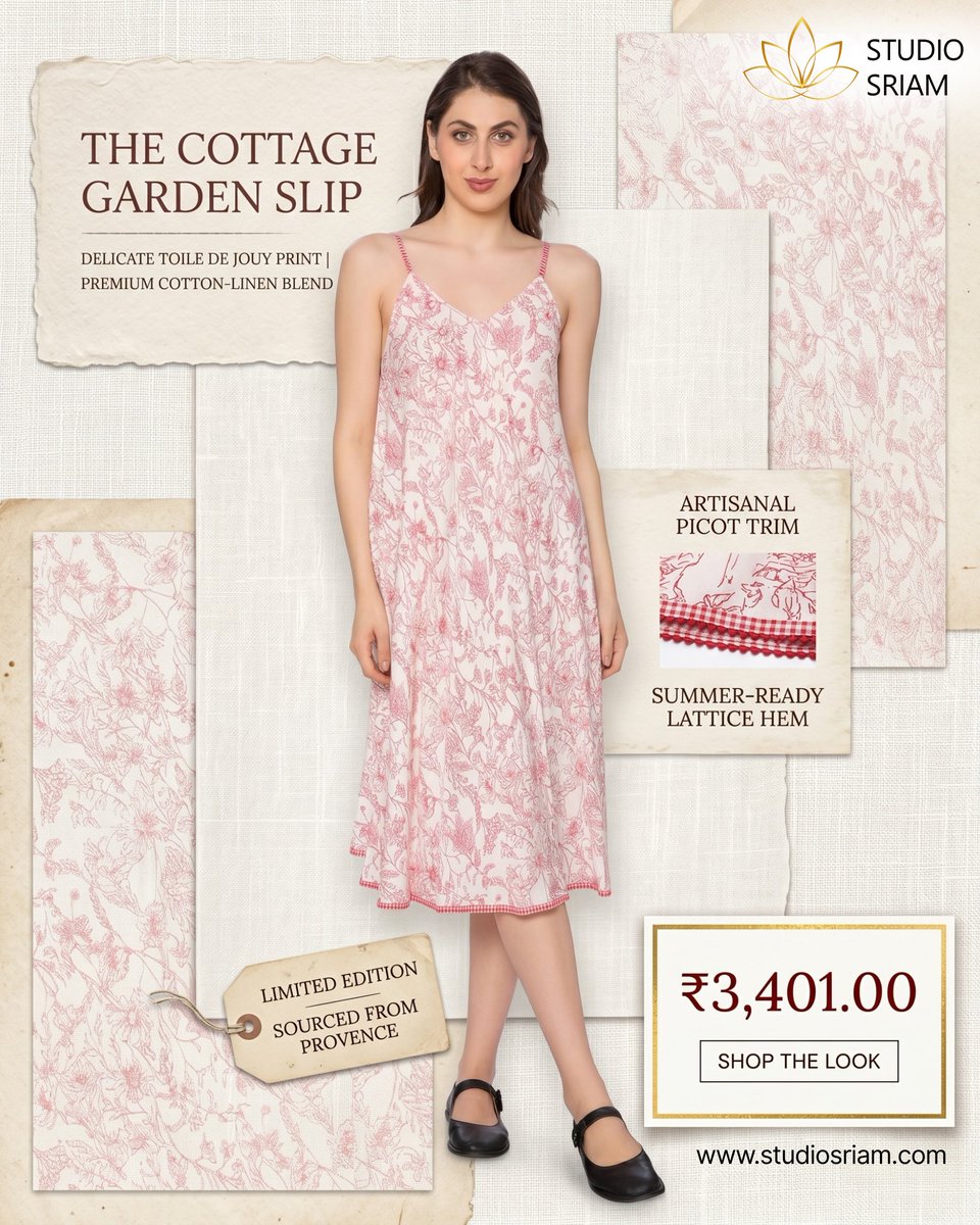 studiosriam's tweet image. ✨The Cottage Garden Slip – Soft Summer Elegance 
🛍️ Shop now: studiosriam.com
[summer dresses india, cotton linen dresses women, floral slip dress india, casual chic dresses women, studio sriam dresses]
#studiosriam #summerstyle #slipdress #cottonlinen #everydayfashion