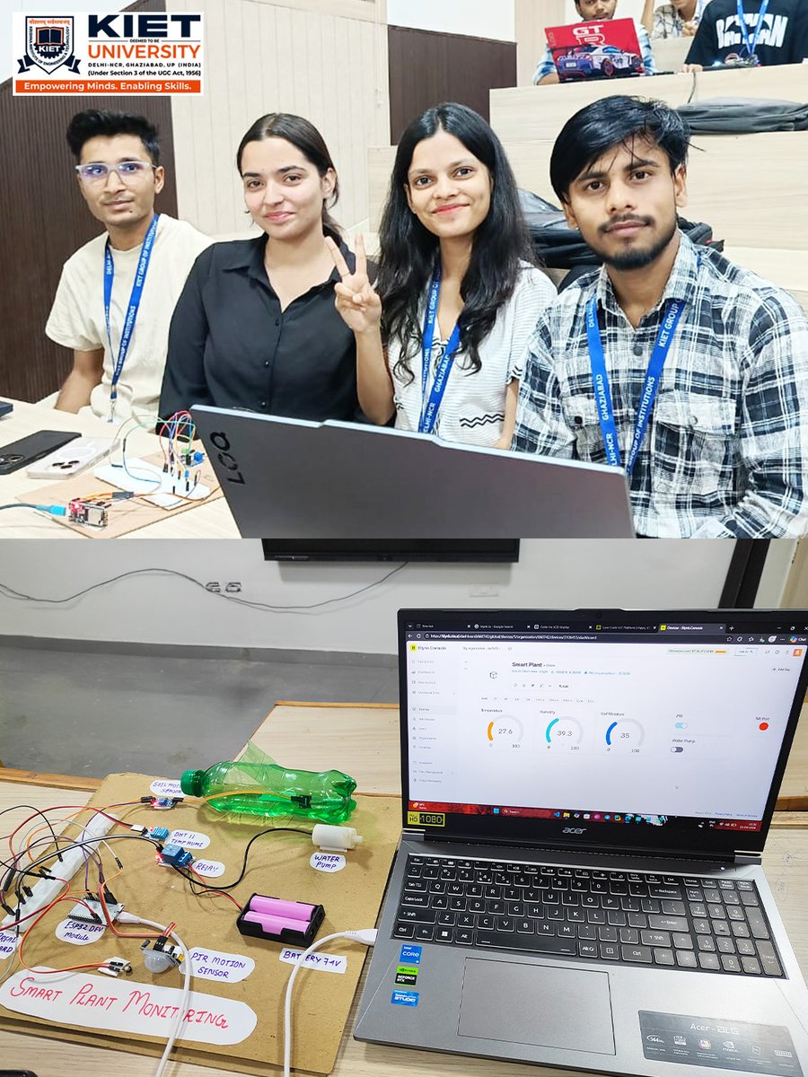 Kiet_edu's tweet image. IoT InnovateX 2.0 @ KIET (21 April 2026)

800+ students, 259 teams, and countless ideas 🚀

From smart irrigation to AI &amp;amp; automation, students built real IoT solutions using ESP, sensors, cloud &amp;amp; Raspberry Pi.

#KIET #IoTInnovateX #IoT #StudentProjects #Engineering