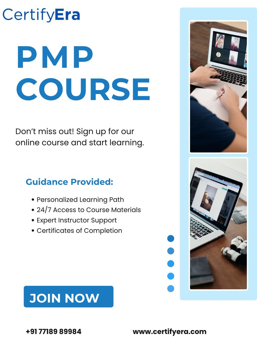 certifyera's tweet image. Ready to become PMP® certified? 🎯

Take the next step in your career with our comprehensive PMP® Course designed to help you learn smarter and succeed faster.

👉 Join now and start your journey today
🌐 certifyera.com

#PMP #ProjectManagement #Certification