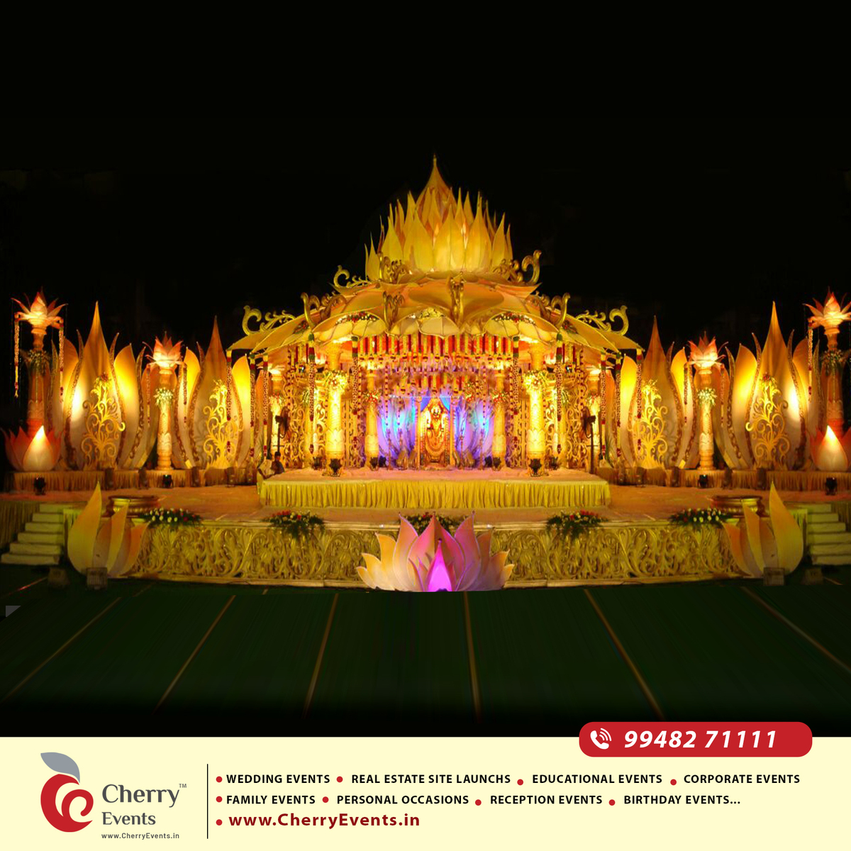CherryEvents7's tweet image. Experience the serenity and splendor of a truly devotional wedding celebration.🌺🕊️
Cherry Events brought to life a wedding stage that radiated charm and sophistication.
cherryevents.in
#cherryevents #EventCreators #eventmanagement #chennai #hyderabad #vijayawada