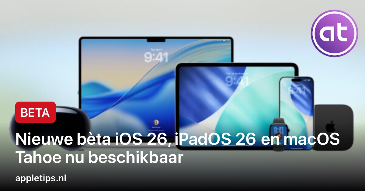 appletips's tweet photo. Nieuwe bèta iOS 26, iPadOS 26, watchOS 26 en macOS Tahoe nu beschikbaar ⚠️🚧➡️ - https://t.co/ODIwPqPhHM #iOS https://t.co/1mq327vOHN