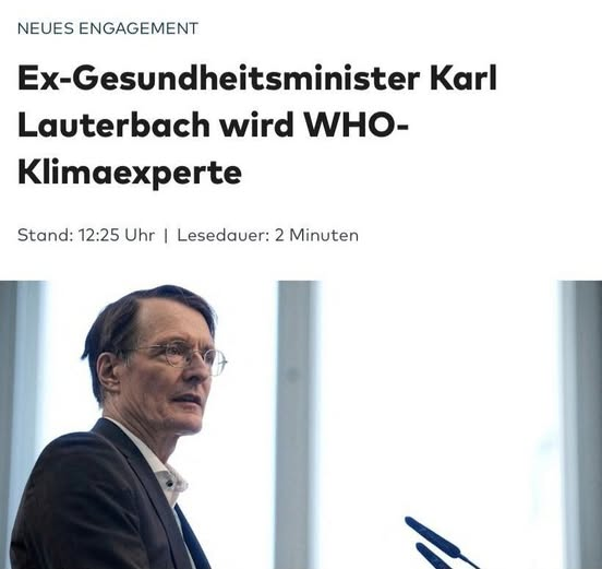 JanPhi0511HD's tweet image. Logischer Schritt... Kakistokratie (Herrschaft der Schlechtesten) im Endstadium.

#WHO #ngo #Lauterbach #klima #klimaexperte