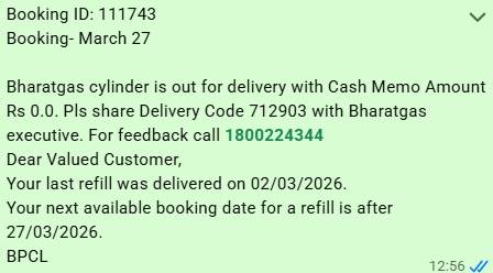 gyanendramdev's tweet photo. Booked @Bharat_Gas  on 27Mar for 77yo parents. No delivery! district administration helpless. Pls act. @PMOIndia @HardeepSPuri @BPCLimited @DmMaharajganj @myogioffice https://t.co/J8e7O8mzv8