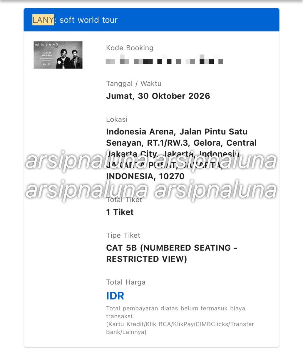 naa ✿ wts tiket lany cat 5b tweet media