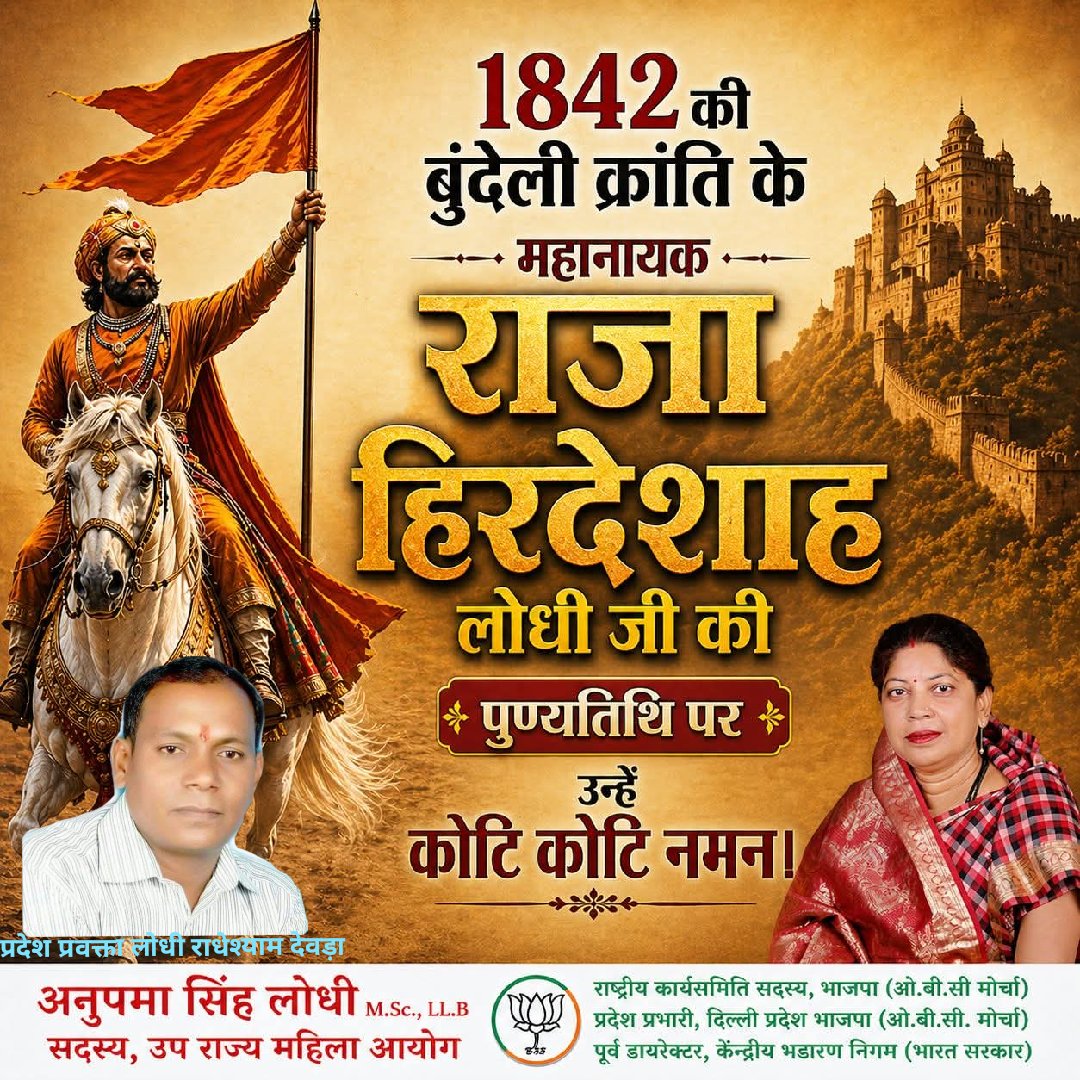 *राजा हिरदेशाह लोधी <a href="/anupamanbsr/">Anupama Singh Lodhi</a> <a href="/BJP4MP/">BJP Madhya Pradesh</a> <a href="/jalamsing_patel/">JALAM SINGH PATEL (Modi ka parivar)</a> <a href="/narendramodi/">Narendra Modi</a> <a href="/prahladspatel/">Prahlad Singh Patel ( वृक्ष से जल, जल से जीवन)</a>