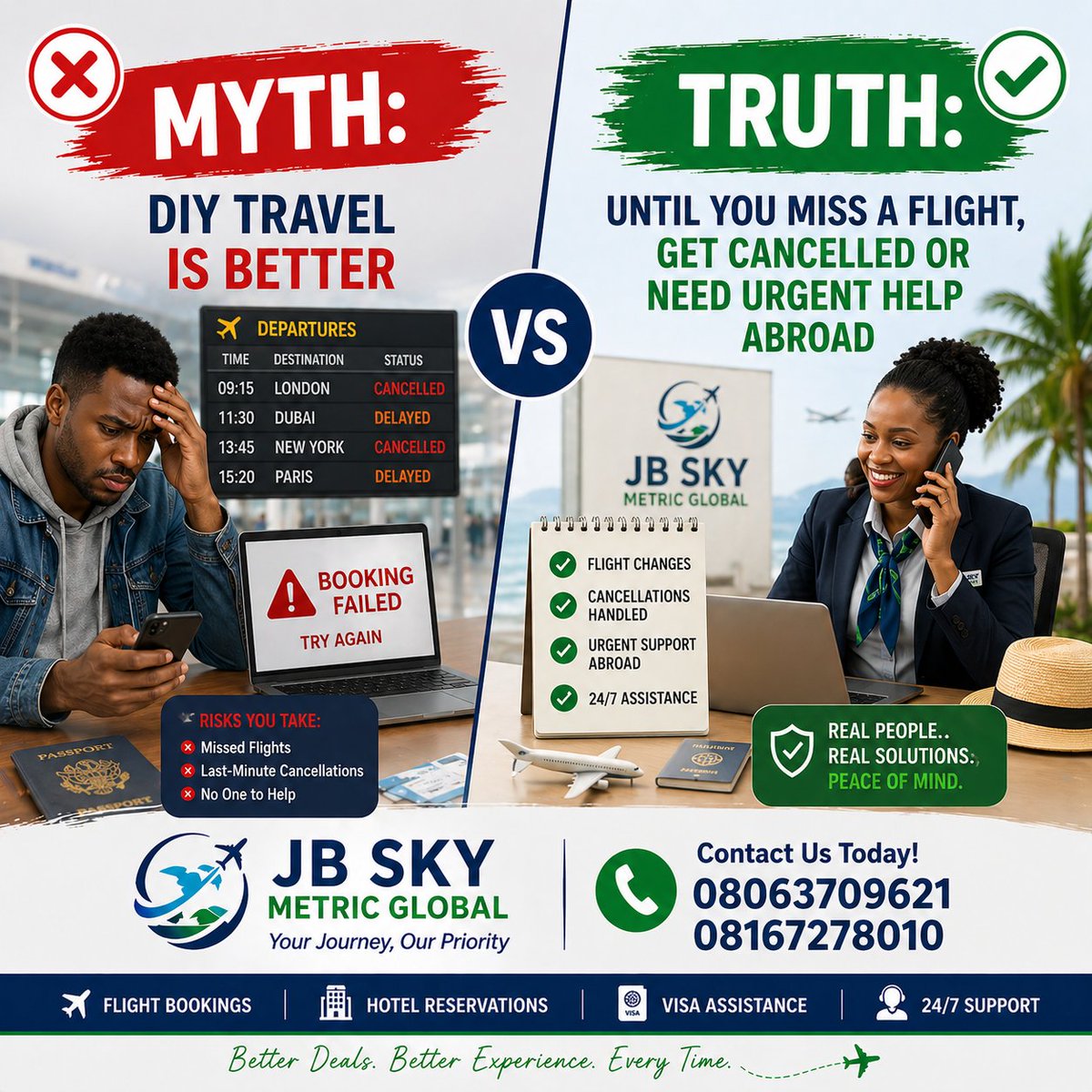 jubrilsesan's tweet image. ✈️ STOP risking your trips to save small money
When things go wrong, Google won’t answer you…
A travel agent will.

I don’t just book tickets — I protect your trip, your money, and your peace of mind.
DM 08063709621, Let talk 
#TravelAgent
#TravelDeals
#TravelSmart
#FlightDeals