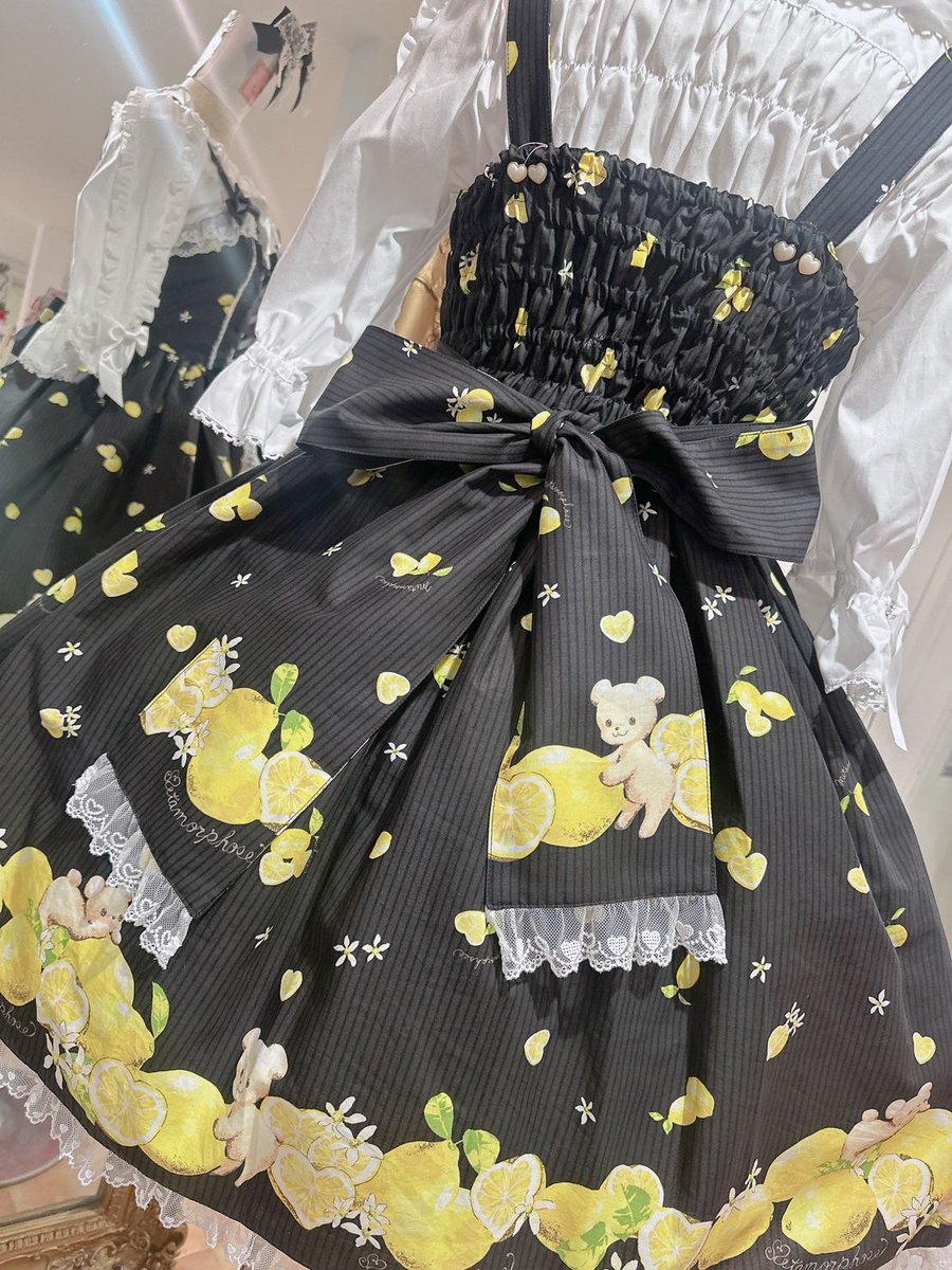 メタモルフォーゼ　MarineくまちゃんリボンJSK ミント Marine Bear Ribbon JSK by Metamorphose Temps de Fille